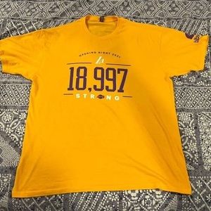🆕Opening night 2021 18,997 Los Angeles Lakers Gold shirt XL🏀⛹🏿‍♂️⛹🏿⛹️‍♀️💜💛👕👚